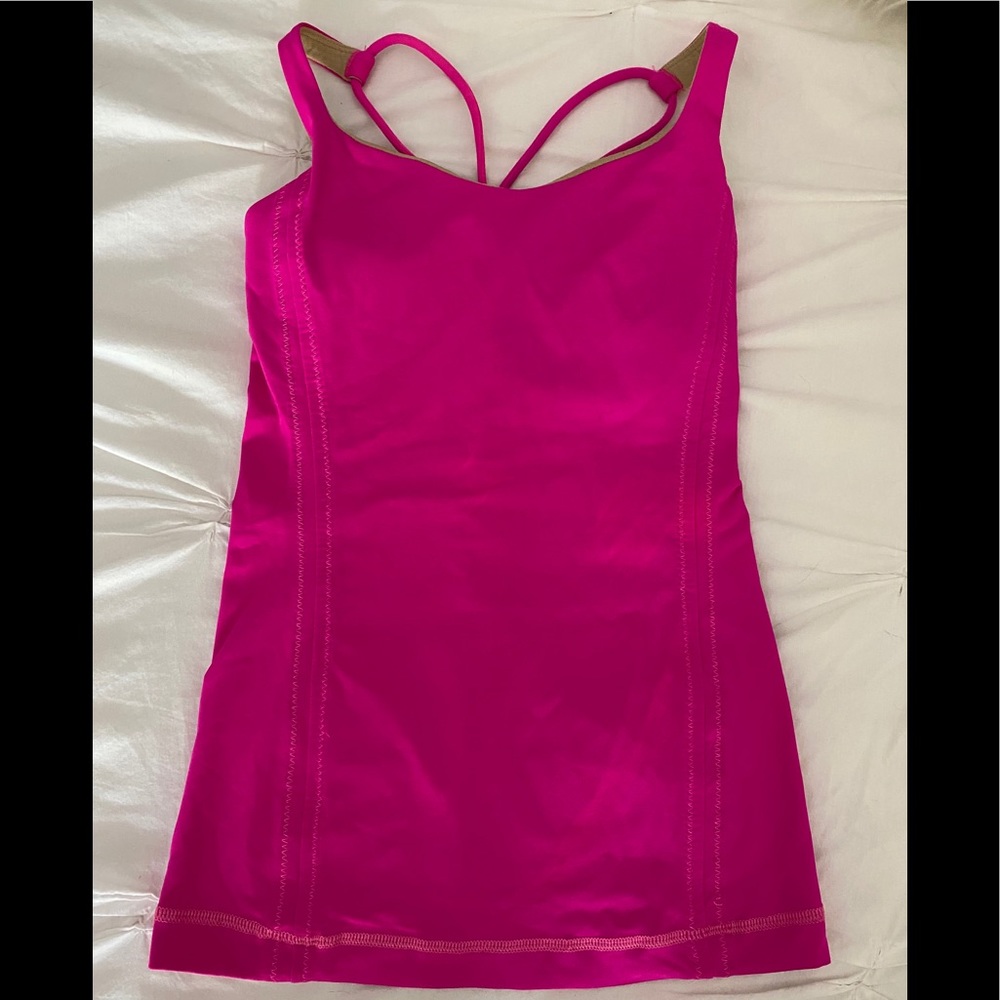 Beautiful vibrant pink lululemon top.